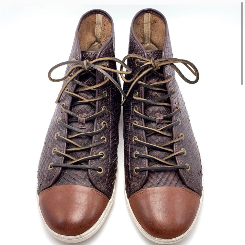 Frye Chambers 13 Python Embossed High Top Sneakers